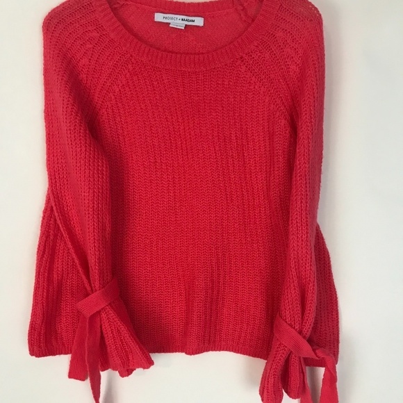 Project Naadam Open Knit Tied Bell Sleeve sweater - Picture 4 of 10
